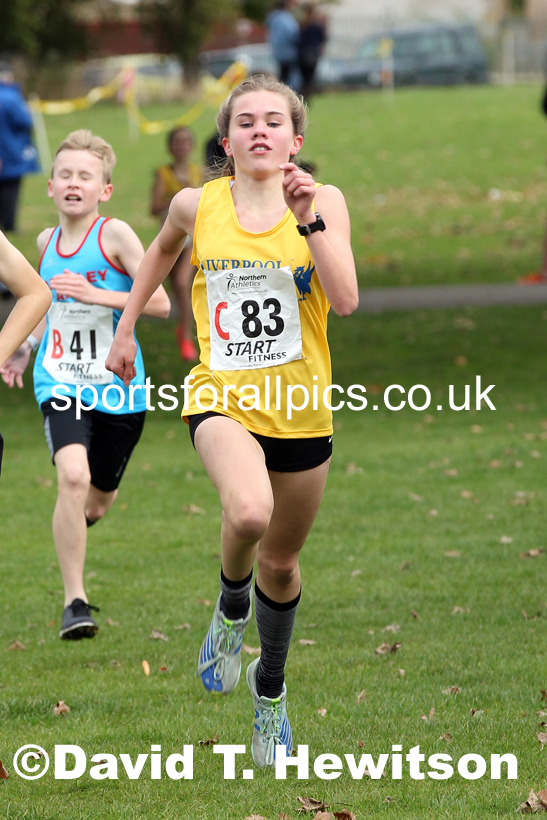 Girls under-13s Northern Cross Country Relays, Graves Park, Sheffield. Photo: David T. Hewitson/Sports for All Pics